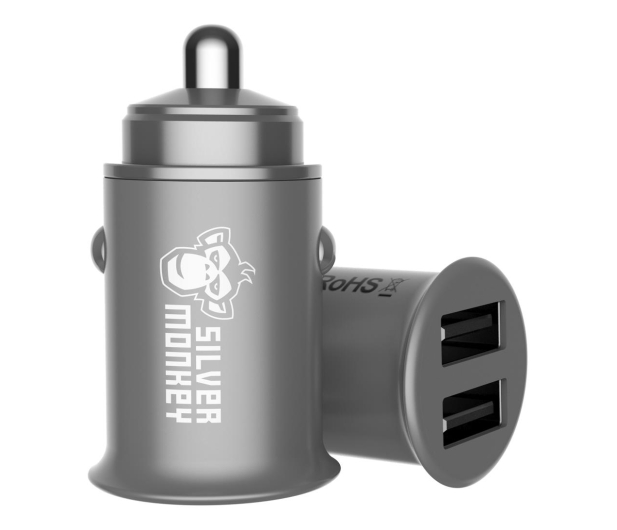 Silver Monkey Ładowarka samochodowa 2x USB, 24W - 536250 - zdjęcie